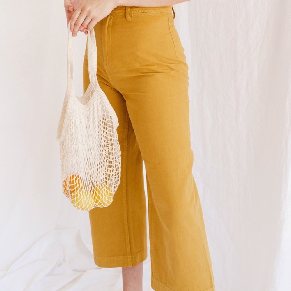 Wide leg high waisted pants